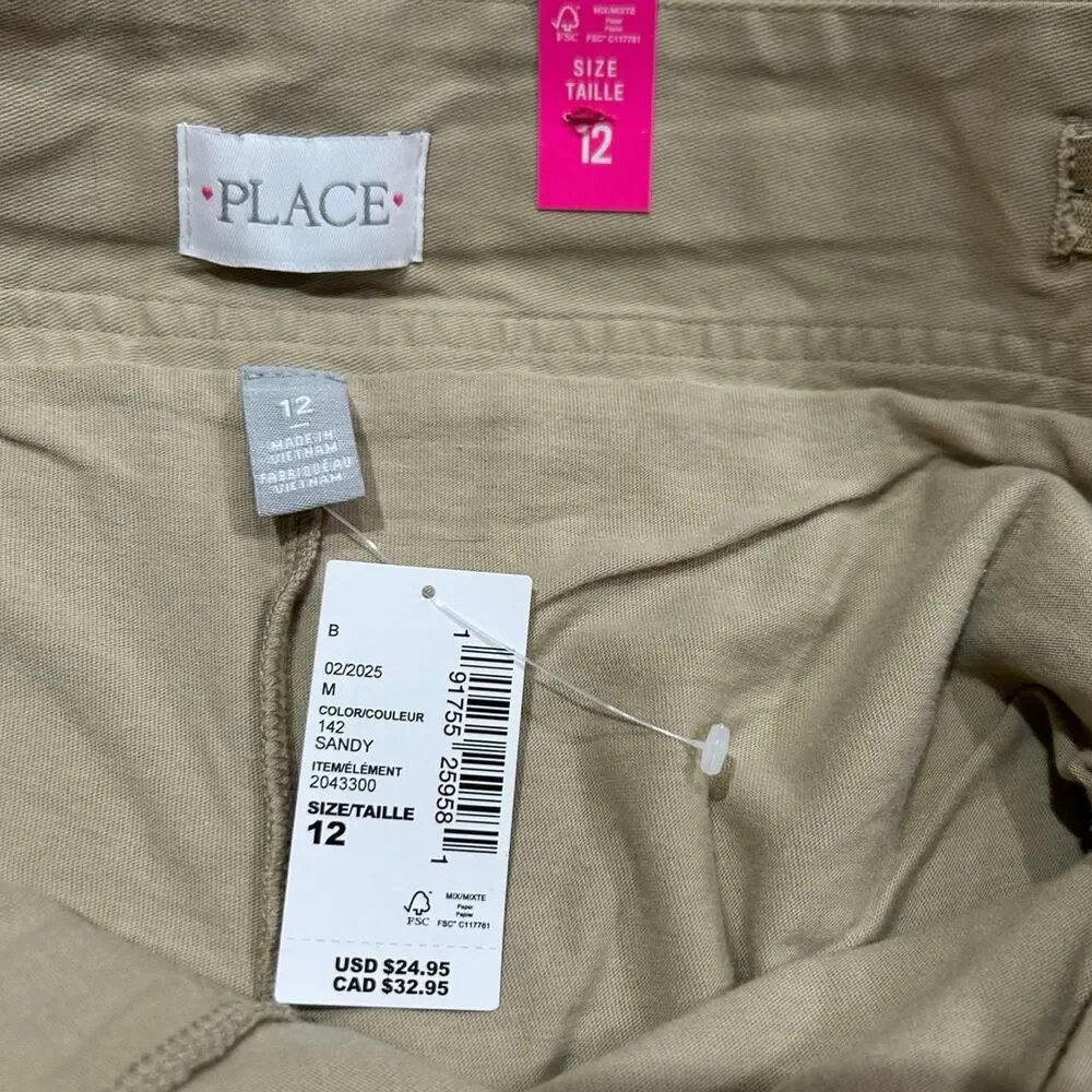 The Children's Place khaki pleated skorts